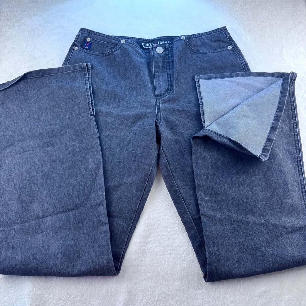 Vintage Guess Jeans Authentic Low Waisted Gray Wash Women’s Denim size 30 flares
